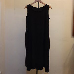 Tank top dress black fully lined gauze women's free size